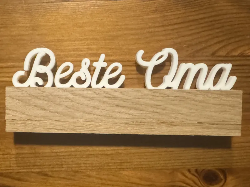 „Beste Oma“ Schriftzug – perfekt als Holz-Deko!