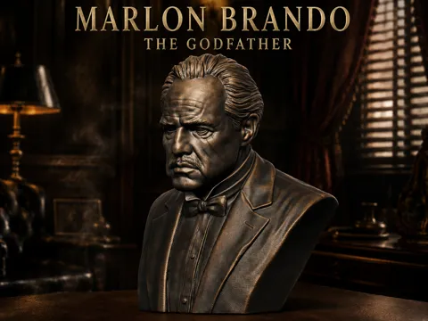Figura decorativa: Marlon Brando as The Godfather — referencia de MakerWorld