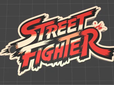 Street Fighter Logo & Keychain