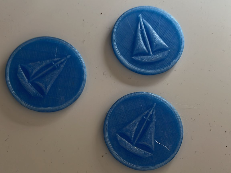 Golf marker coin Sailboat