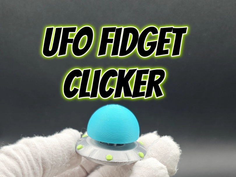 UFO Fidget Clicker Keychain
