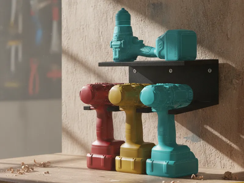Cordless Drill Wall Storage Rack