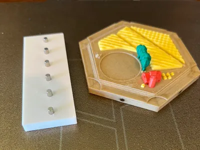 Catan board base hex 6x3 cylinder magnets