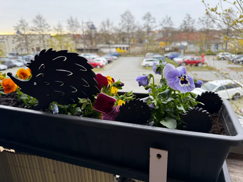 Igel Mutter und Kinder - Gartenfiguren