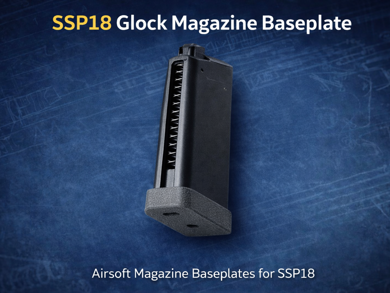 Airsoft SSP 18 Magazin Baseplate