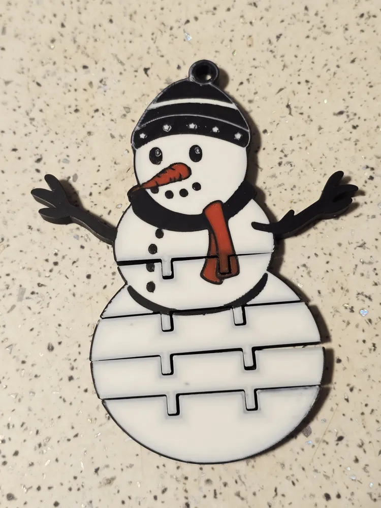 Flexi Snowman - Free 3D Print Model - MakerWorld