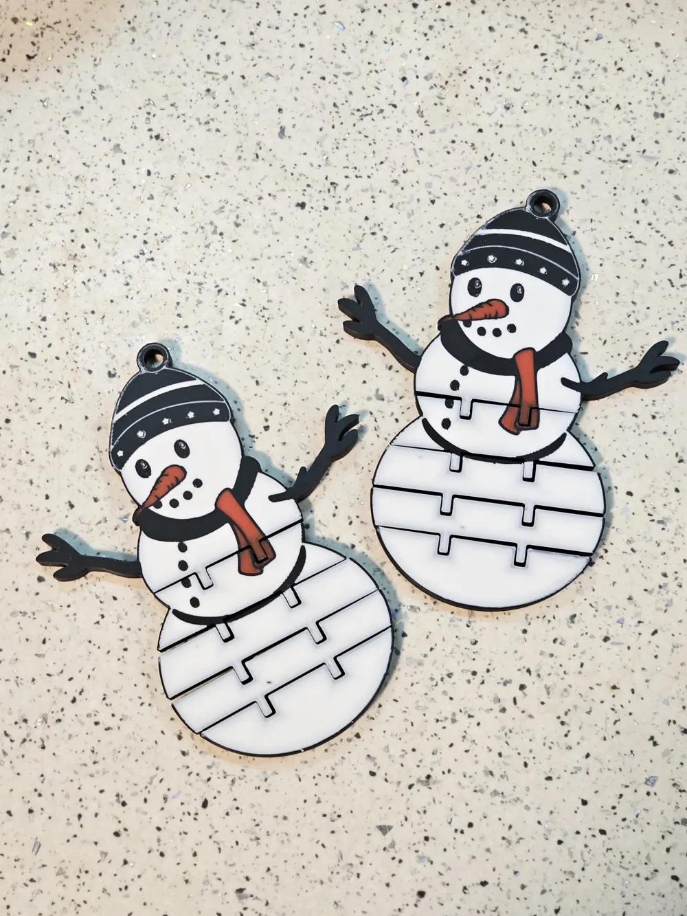 Flexi Snowman - Free 3D Print Model - MakerWorld