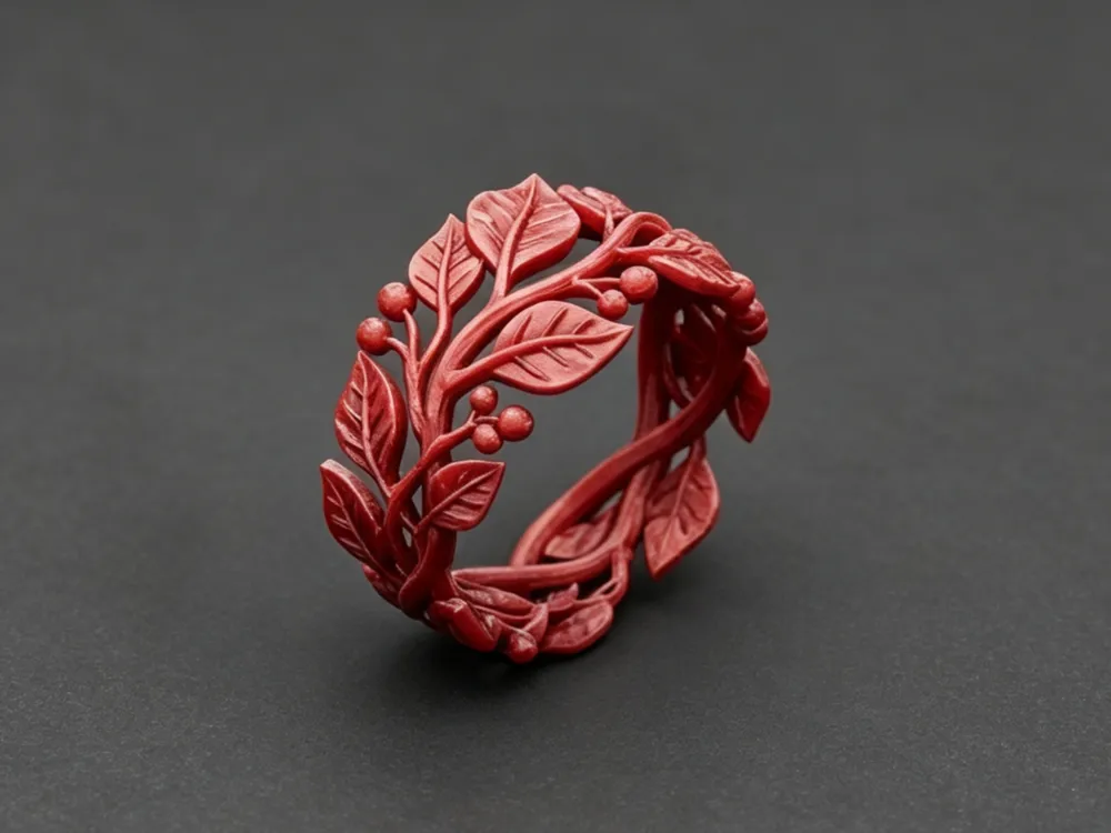Soporte: 红枝栖果｜Fruit‑Bearing Twig Ring. Referencia del modelo original.