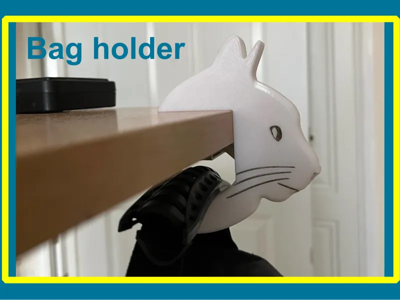Cat Desk Bag Holder - 猫桌包架