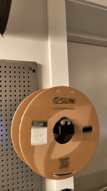 Wall-Mounted Filament Spool Holder with Bearings