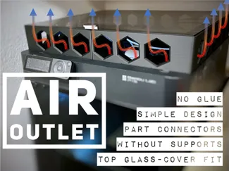 P1S Air-Vent | Lüftung | Erhöhung für Glasdeckel