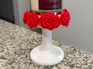 Red Rose Candle Holder