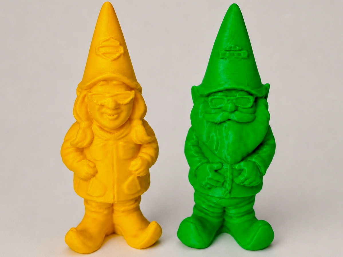 Biker Garden Gnome Couple Figurines