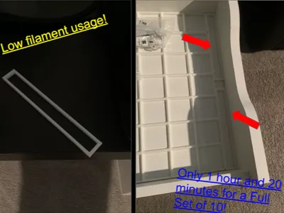 Slim Ikea Alex Drawer Gridfinity Spacers