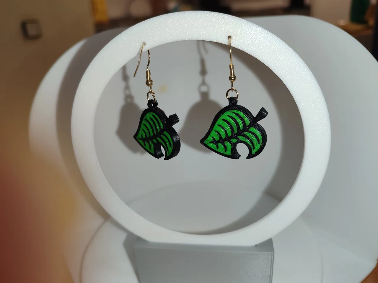 Pendientes Animal Crossing Hoja view 3