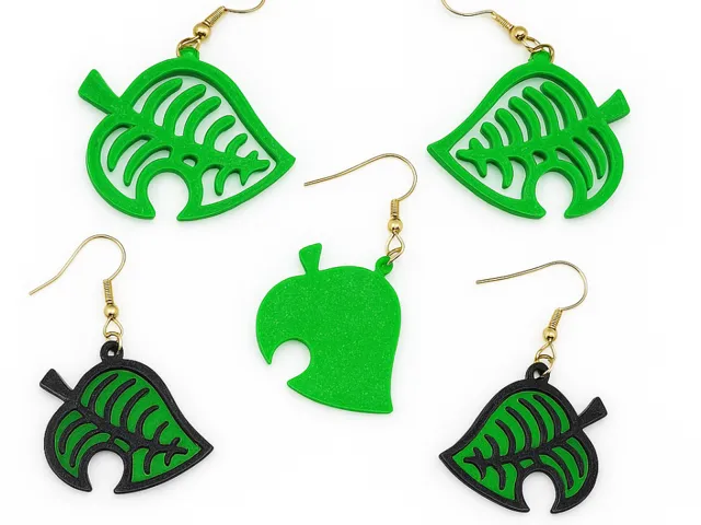 Pendientes Animal Crossing Hoja