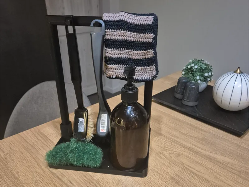 Soab and Brush Holder with 2 hooks