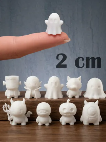Modelo para impresión 3D: 9 mini monsters 2 cm Halloween — vista de referencia 2
