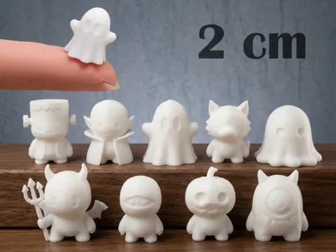 Modelo para impresión 3D: 9 mini monsters 2 cm Halloween — referencia de MakerWorld
