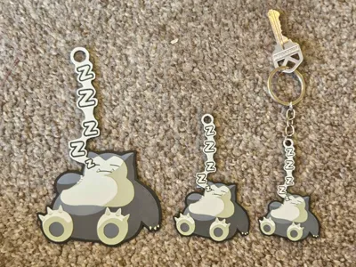 Snorlax Sleeping Keychain/Tree Ornament (HUEFORGE)