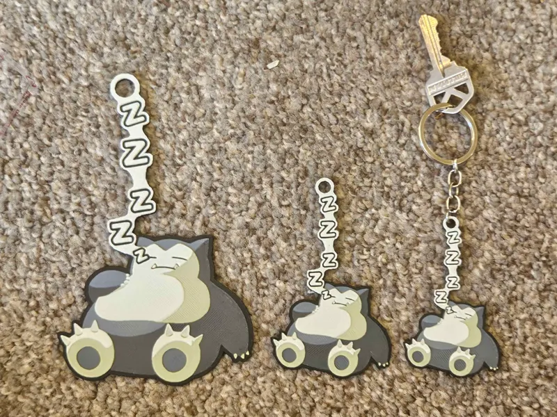 Snorlax Sleeping Keychain/Tree Ornament (HUEFORGE)