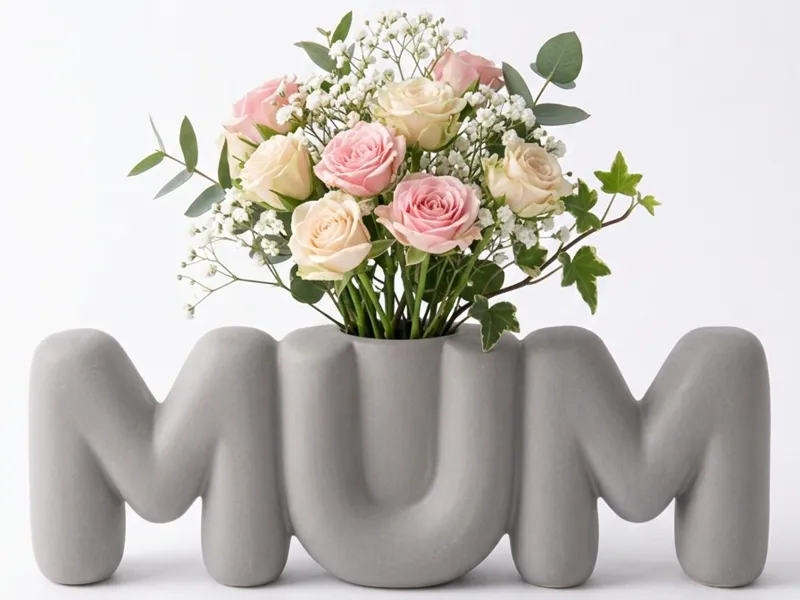 MUM Bubble leter vase modern decoration