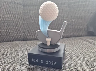 Golf & Minigolf Pokal - Customizable Text (AMS)