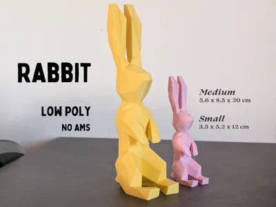 Easter Bunny - a cute rabbit low poly