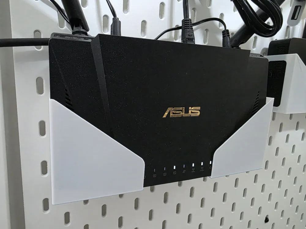 Asus Router Mount Asus RT-AX56U router mount for Skadis - Free 3D Print Model - MakerWorld
