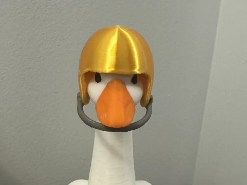 Football helmet for desk goose