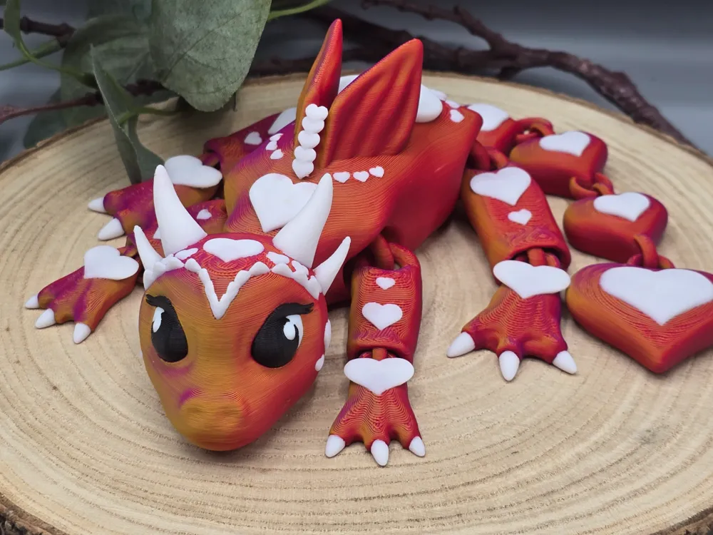 Heart Dragon Valentina - Free 3D Print Model - MakerWorld