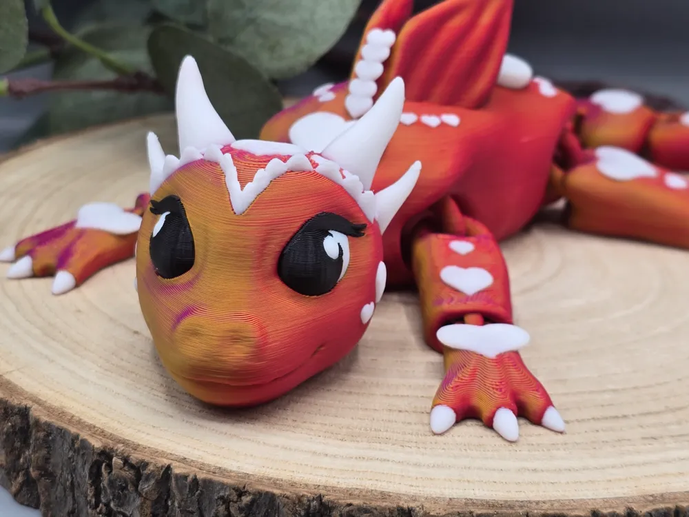 Heart Dragon Valentina - Free 3D Print Model - MakerWorld