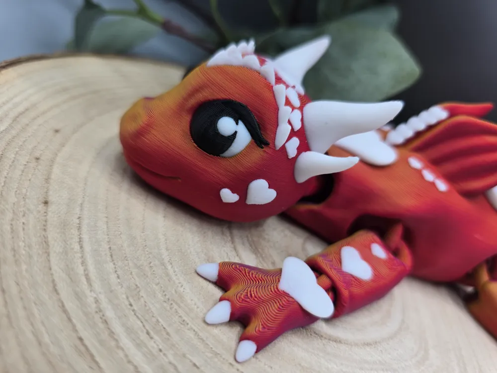 Heart Dragon Valentina - Free 3D Print Model - MakerWorld