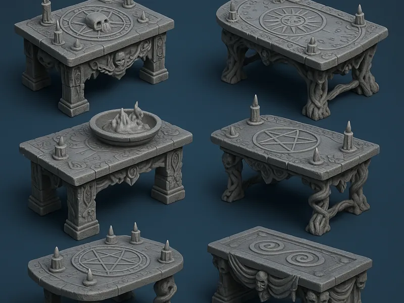 Ritual Tables Pack for Dungeon Scenes