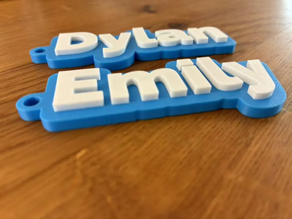 Name Designa Double sided name tag - Free 3D Print Model - MakerWorld