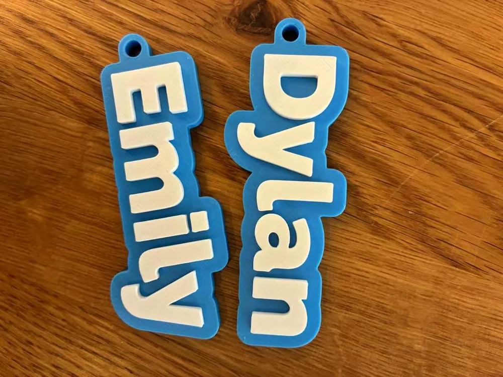 Name Designa Double sided name tag - Free 3D Print Model - MakerWorld