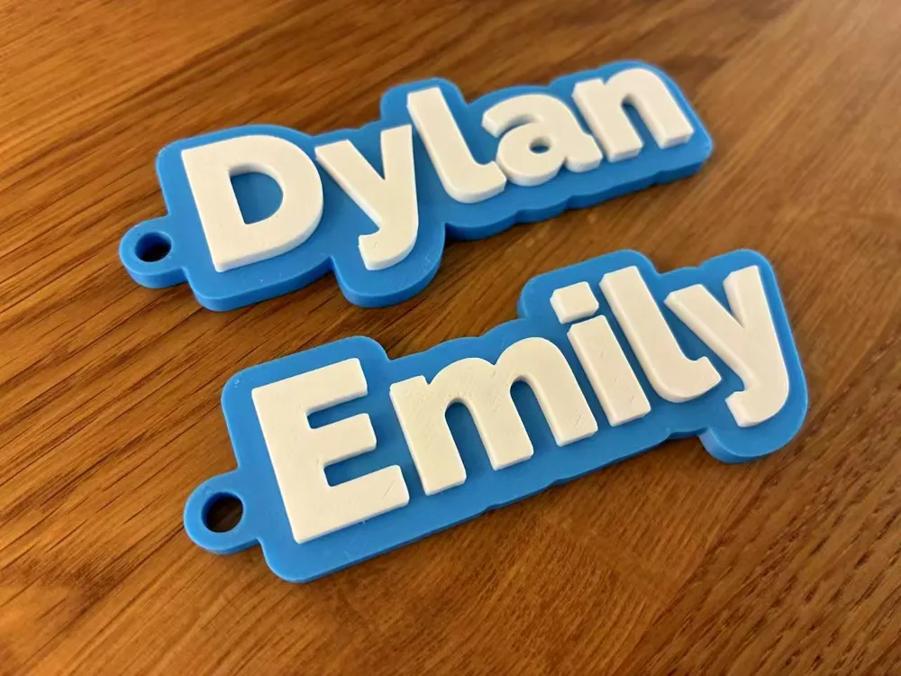 Name Designa Double sided name tag - Free 3D Print Model - MakerWorld