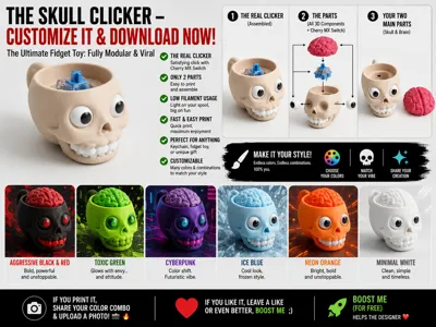 SKULL CLICKER keychain
