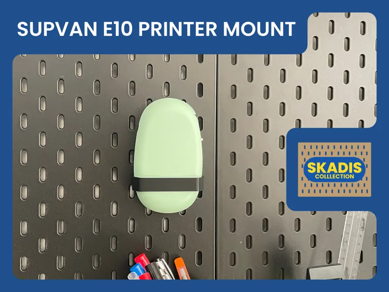 Supvan E10 printer mount for Skadis