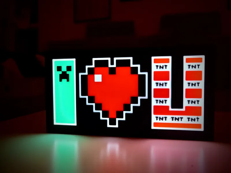 I Love You Minecraft Lightbox