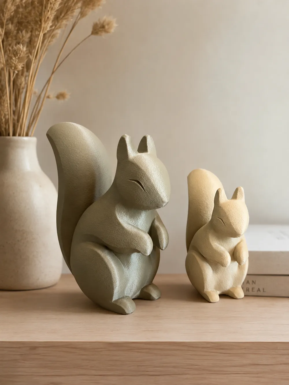Squirrel Sculpture | Simple - Free 3D Print Model - MakerWorld