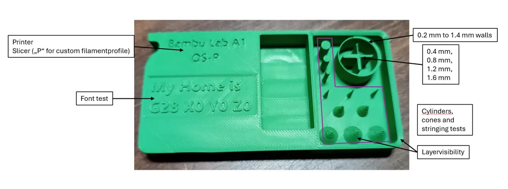 Filament Sample Plate with Tests - Free 3D Print Model - MakerWorld