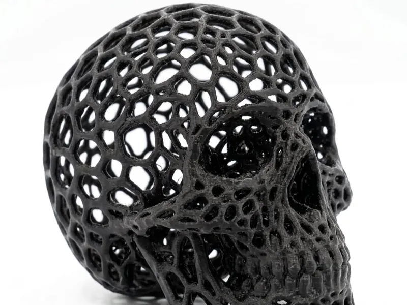 Aquarium Moss Skull - Voronoi Style Cave