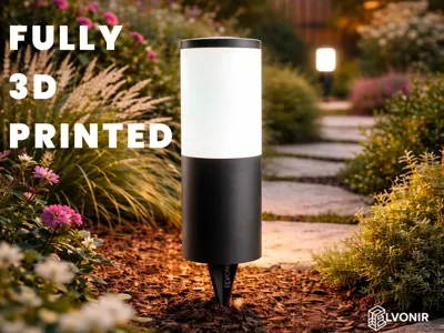 Cylindrical Garden Lamp | Fully 3D-Printed