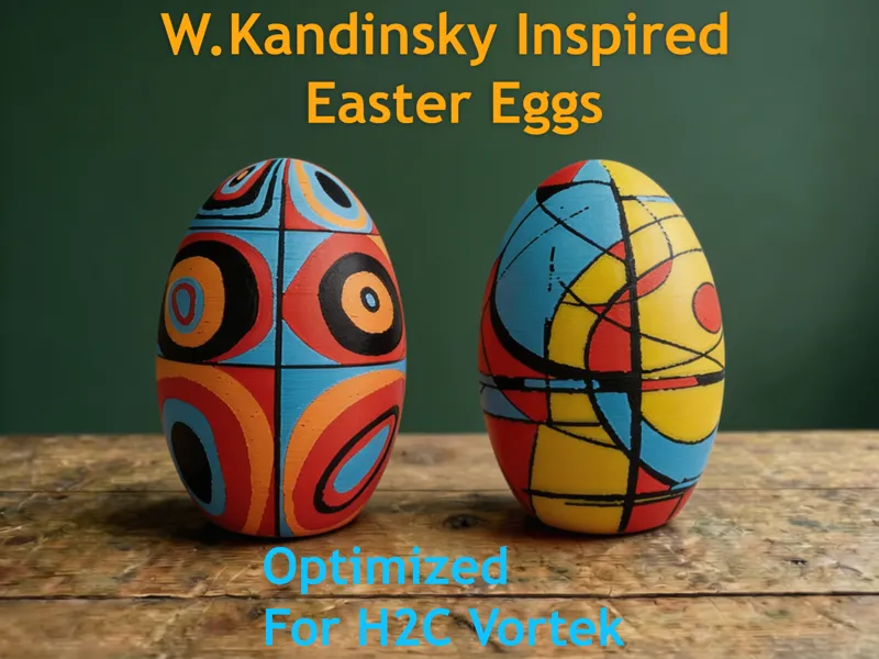 Abstract Easter Eggs inspired by W.Kandinsky