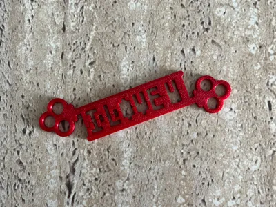 Secret love keychain