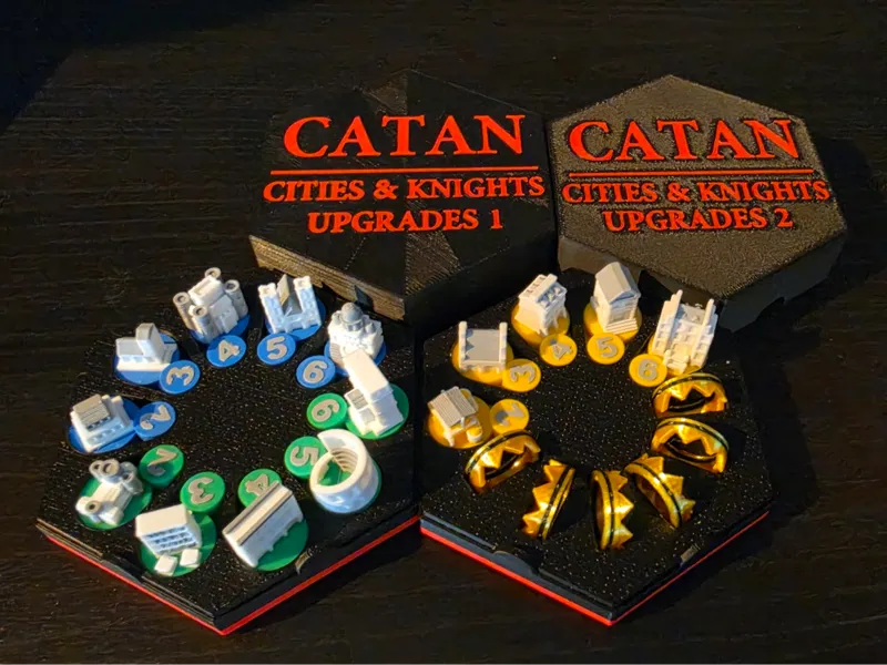 Catan Pieces Box - Cities & Knights upgrade pieces