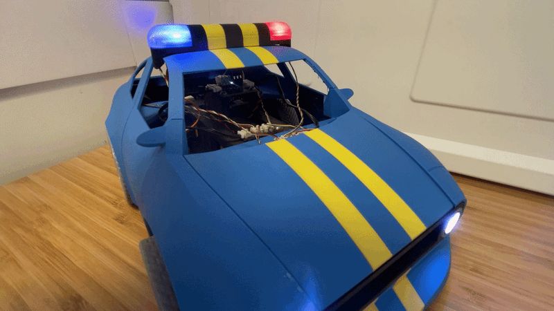 Police Light Bar for CyberBrick 4WD Car / Wuguigui