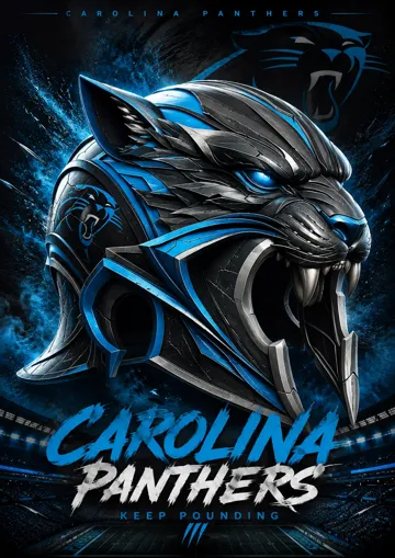Pieza para disfraz o exhibición: Carolina Panthers helmet — vista de referencia 4