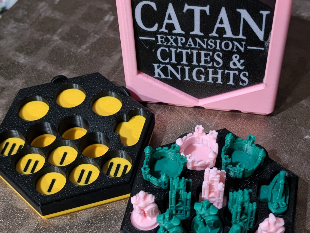 Catan Cities & Knights player piece box Gridfinity